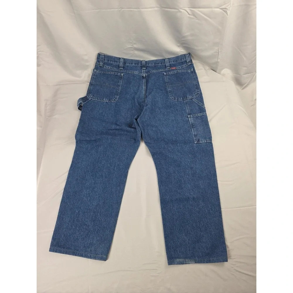 Wrangler Jeans Mens Carpenter 44x32 Blue Relaxed Baggy
